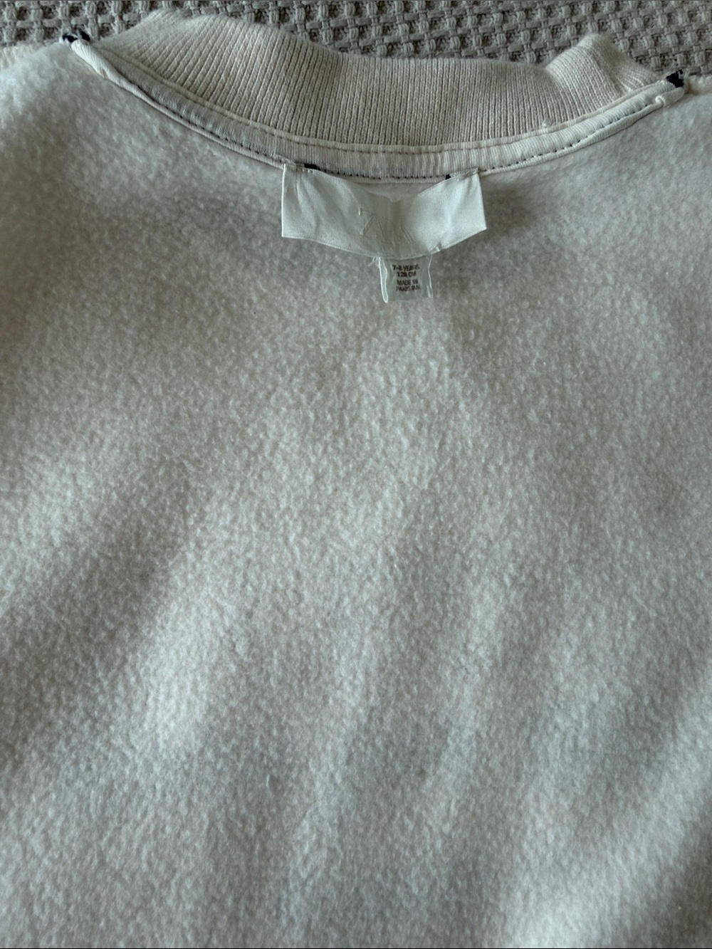 Zara kids Off-white sweatshirt long sleeves sweater top Size 7-8 - Picture 13 of 16
